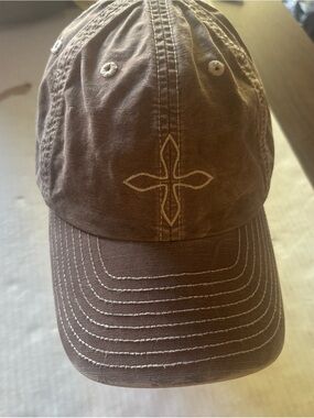 SMFK Men's Brown Crucible Embroidered Baseball Cap Designer